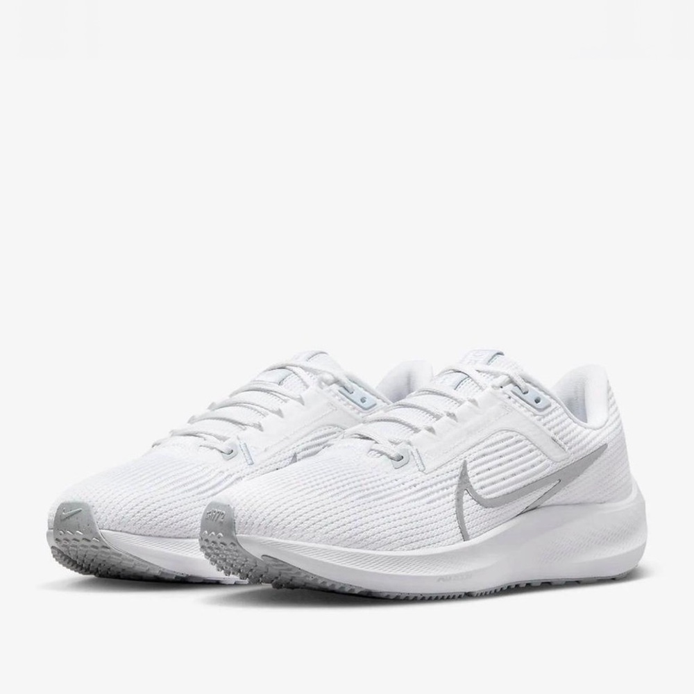Nike White and Gray Running Shoes